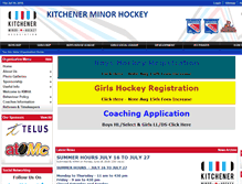 Tablet Screenshot of kitchenerminorhockey.com